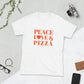 Peace, Love & Pizza Short-Sleeve Unisex T-Shirt
