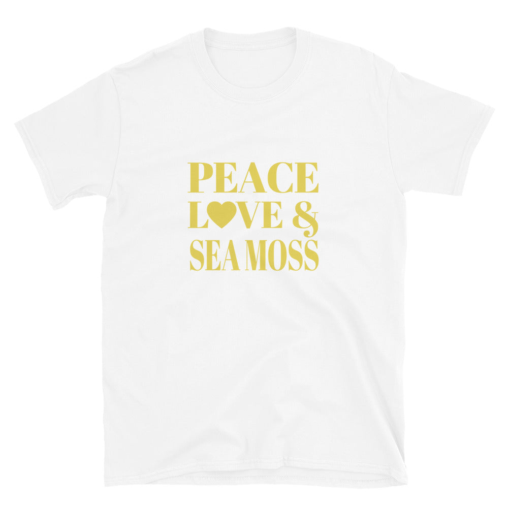 Peace Love & Sea Moss Short-Sleeve Unisex T-Shirt