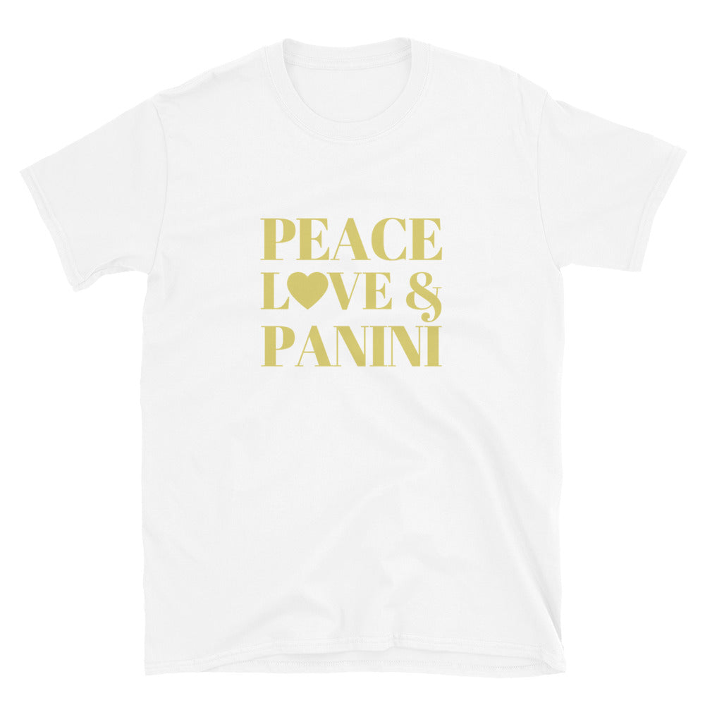 Peace, Love & Panini Short-Sleeve Unisex T-Shirt