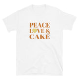 Peace, Love & Cake Short-Sleeve Unisex T-Shirt