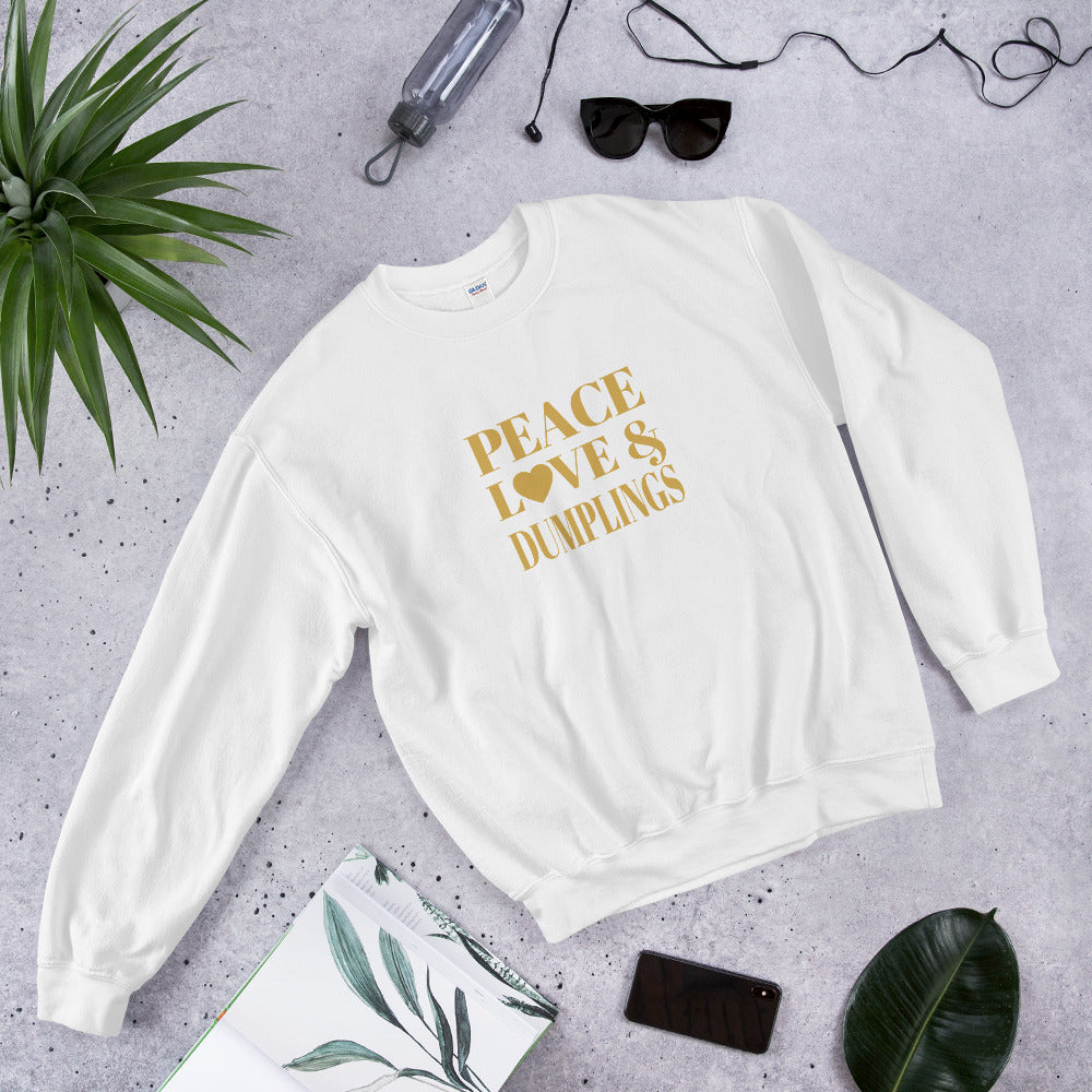 Peace, Love & Dumplings Unisex Sweatshirt