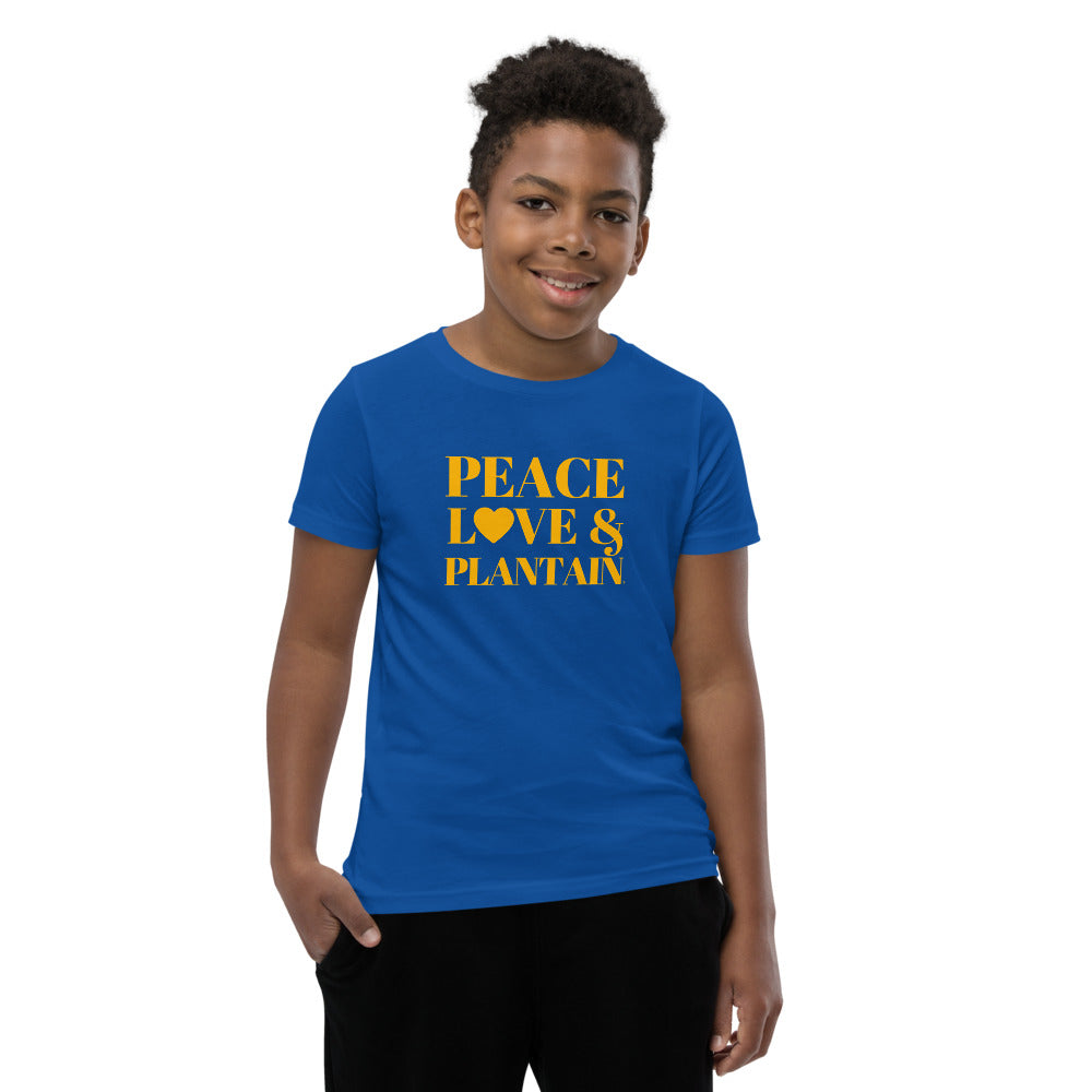 "Peace, Love & Plantain" Youth Short Sleeve T-Shirt